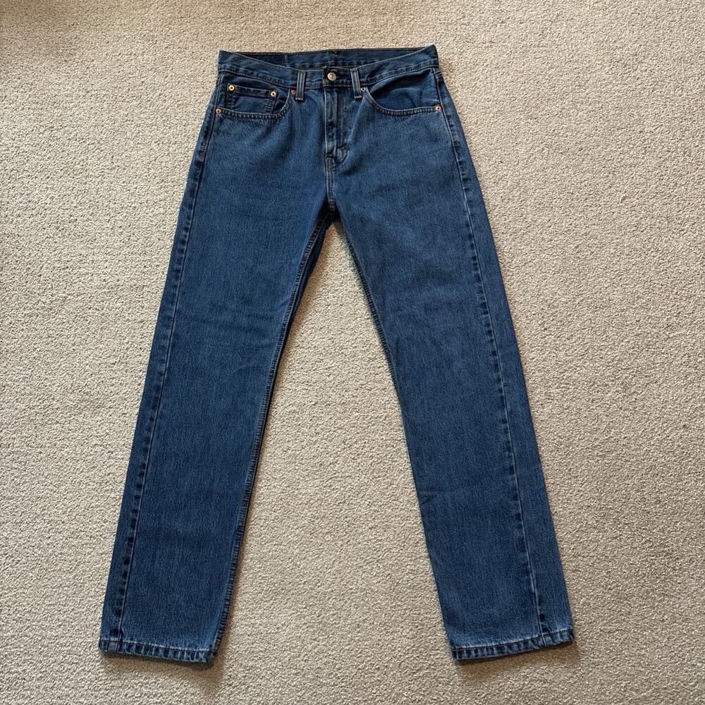 Levis 505 Jeans Medium Wash Blue Men’s Sz 31/32 Regular Fit Straight Leg